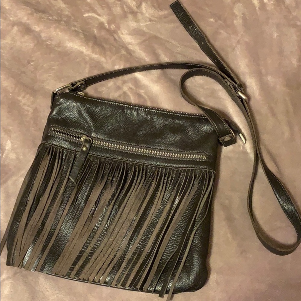 NWOT Innue leather side satchel made in Italy